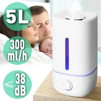 

Humidifier Essential Oil Aroma Diffuser Top Fill 5L Cool Mist Ultrasonic Air Humidifier Oil Diffuser Air Diffuser Mist Maker