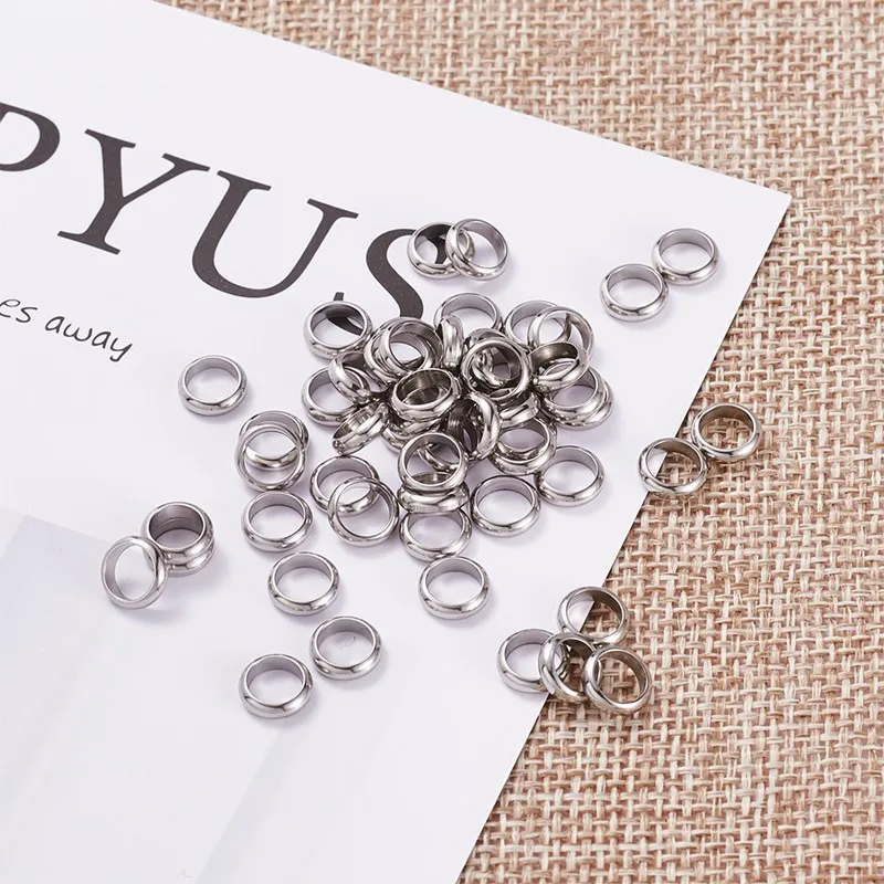 100pcs 4mm 6mm 7mm 8mm Ring 304 Stainless Steel Bead Spacers for Jewelry  Making DIY Bracelet Necklace - AliExpress
