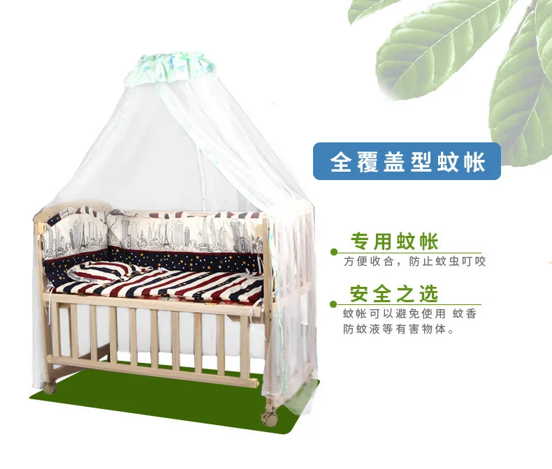  Foldable height-adjustable with rollers belt gaming bed Solid wood crib baby cradle bed small rocki