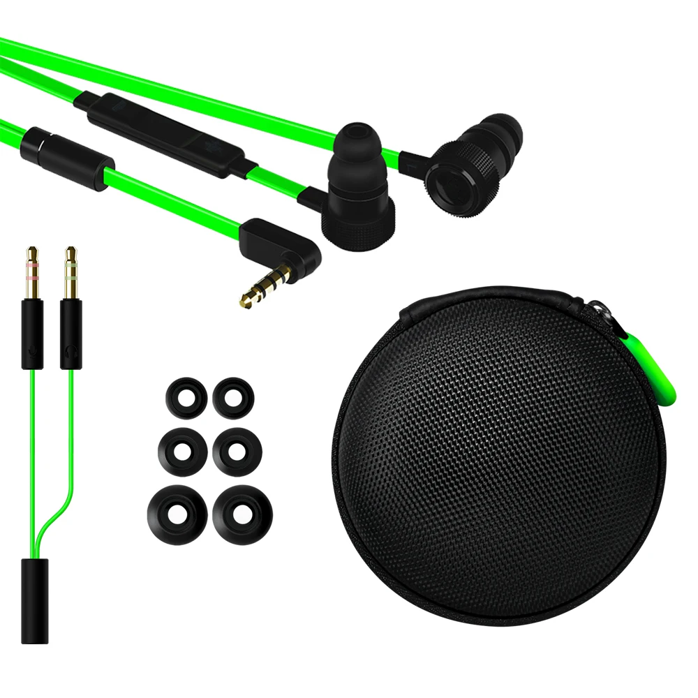 Headset with microphone for gamers sports wired headset 3.5mm earplugs for Hammerhead Pro V2 in-ear gaming headset