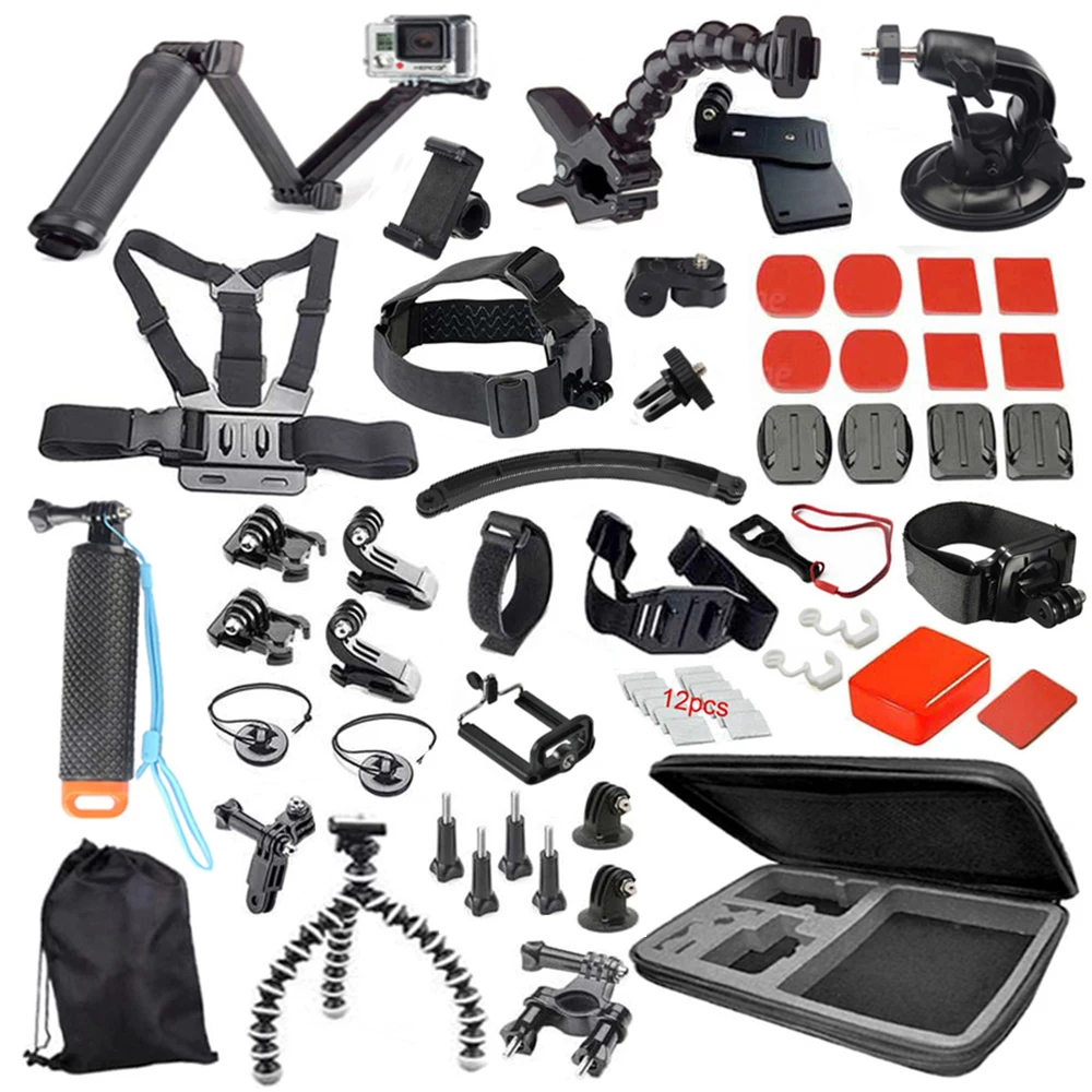 

For Gopro hero 9 8 7 6 5 4 3 Accessories kit bracket Outdoor Riding Diving Parachute Skiing Extreme Sports for SJCAM Xiaoyi