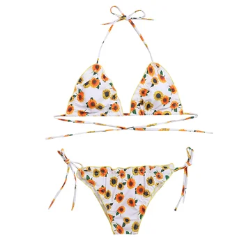 

WX8001 Hot swimsuit sexy sunflower bikini S-L