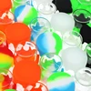 48pcs 6ml Glass Silicone Container Nonstick Wax Jar with Air Tight Silicone Lid Small Round Storage Box for Oil, Lip Balm 3