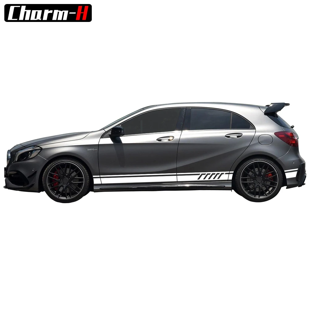 Наклейки для Mercedes Benz W176 класса A A45 AMG A180 A200 стильные Стикеры с боковыми полосками