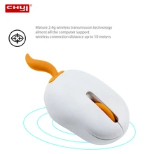 CHUYI в форме лисы Беспроводная симпатичная мышь оптическая USB Mause Мини Портативный ПК компьютер 1200 dpi мыши для ноутбука Настольные детские подарки