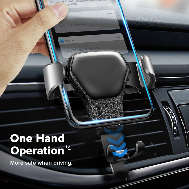 Автомобильный держатель Lvtl Gravity для телефона в автомобиле, крепление на вентиляционное отверстие, без магнитного держателя для мобильного телефона, подставка для сотового телефона, поддержка для iPhone X 7