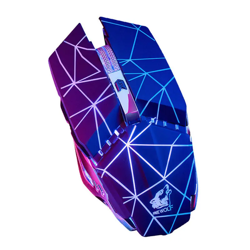 ZIYOU LANG X11 игровая беспроводная мышь 1600 точек/дюйм 6 Кнопка светящаяся классная мышь для компьютера и ноутбука