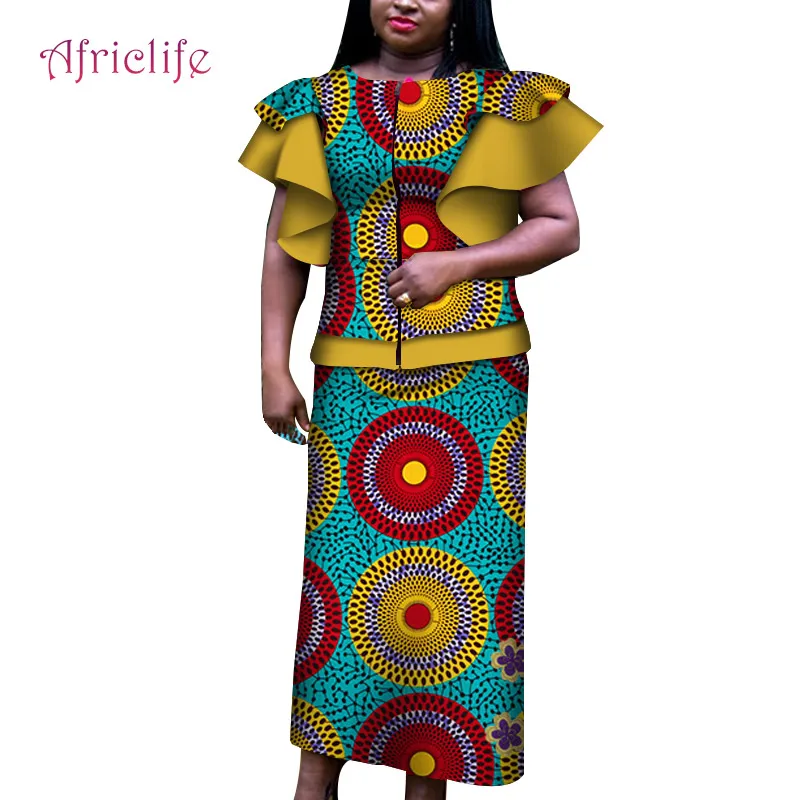 13 Африканские платья Kitenge, традиционные вечерние женские костюмы в африканском стиле размера плюс, Женская африканская восковая одежда с принтом WY6007 - Цвет: 13
