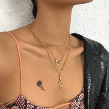 

Trendy New Design Classic Animal Snake Necklace for Women Gold Color Pendant Necklace Female Birthday Jewelry Gift Multilayer
