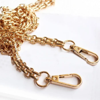 

DIY 120cm Gold, Silver, Gun Black, Bronze 12mm Metal Replacement Chain Shoulder Bag Straps for Handbags, Purse Handles