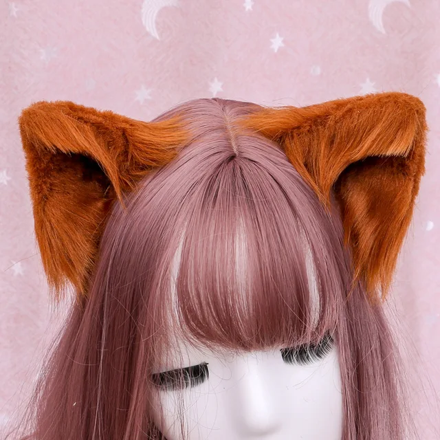 Ears Cosplay Gothic Lolita Cat Ears Cosplay  Chinese Headdress Anime Decor  Gothic Accessories Fox Ears Decor Kawaii Accessories Khaki