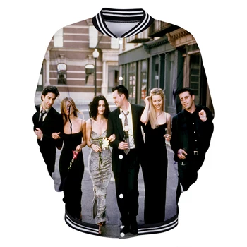 

2019 New designs TV Friends Baseball uniform Autumn Casual Harajuku TV Friends Baseball Jackets plus size for men streetwear