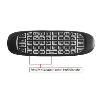 

C120 RGB 7 Backlight Fly Air Mouse Wireless Backlit Keyboard G64 Rechargeable 2.4G Smart Remote Control for android Tv Box