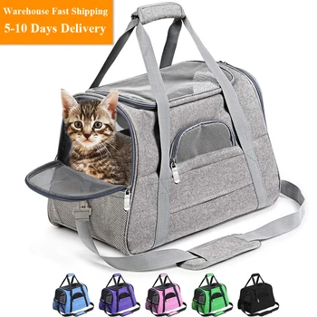 

Cat Carrier Pet Backpack Messenger Breathable Pet Dog Cat Carrier Bag Travel Airline Approved Transport For Small Dog and Cats