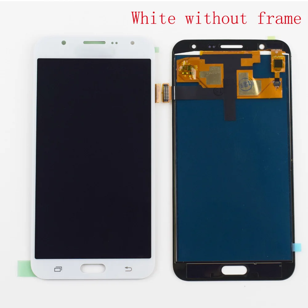 white without frame Для samsung Galaxy J7 J700 SM-J700F J700M J700H/DS lcd дисплей J7 lcd дисплей сенсорный датчик экрана в сборе рамка - Цвет: white without frame
