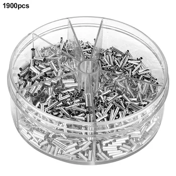 

1900pcs Bare Non Insulated Butt Connector Terminals Splice Wire Terminal Kit Terminals Splice Wire Terminal Kit Led Strip