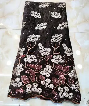 

nigerian Velvet Lace Fabrics With Sequins High Quality African Sequin Lace Fabric Hot Sale African French Tulle Net Lace Fabric