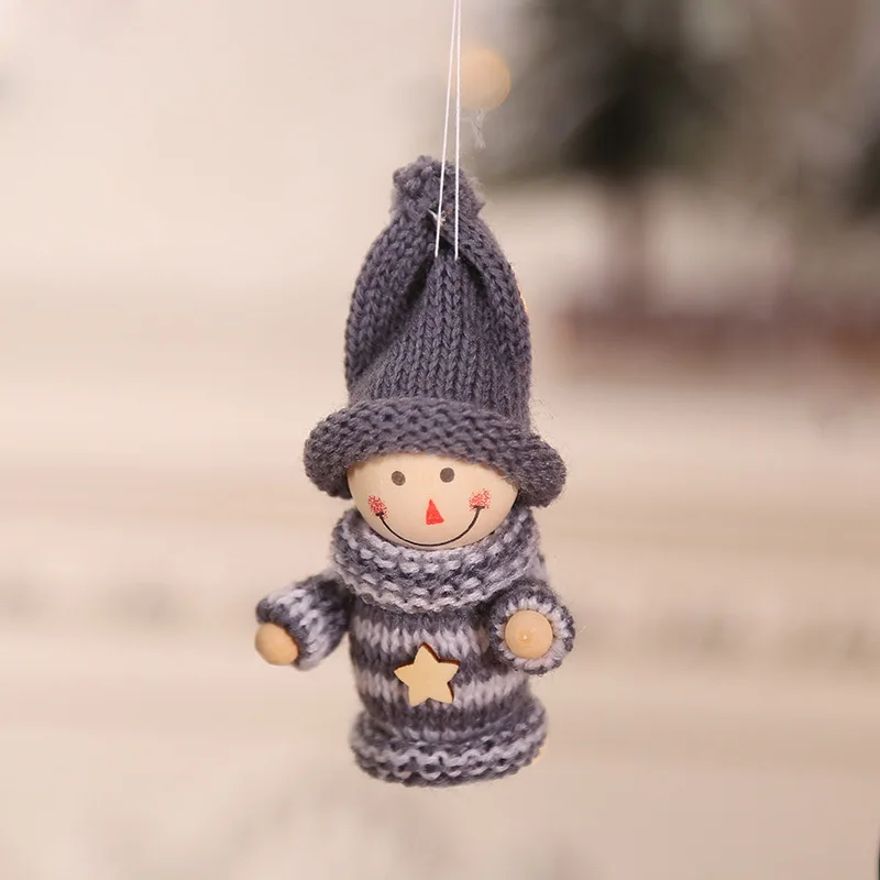 Год Noel Рождественский Ангел-девочка мальчик лыжные плюшевые куклы Рождественская елка орнамент кулон вечерние рождественские украшения для дома - Цвет: 11