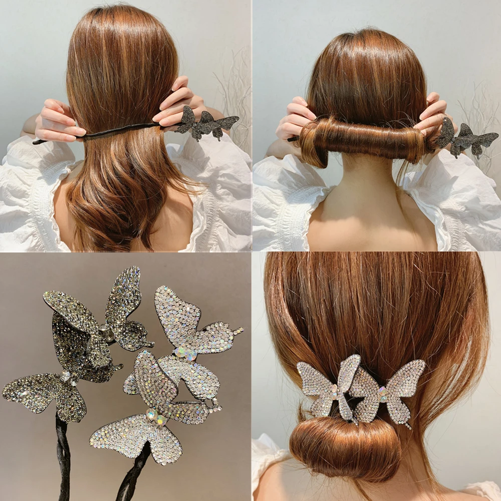 Women Butterfly Hair Clip Magic Style Hair Styling Tools Buns Braiders  Curling Maker Headwear Hair Rope Elegant Hair Accessories|Women's Hair  Accessories| - AliExpress