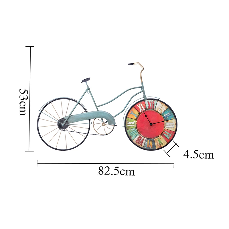 Для ретро-велосипеда креативные подвесные настенные часы декор для гостиной подвесные винтажные часы, украшения, аксессуары для украшения дома