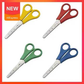 

Kids Scissor cm-scale Mini Veiligheid Ronde Hoofd Plastic Art School Cutting Office Schaar Paper Scissors Cutting R7J3