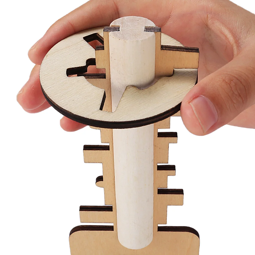 

Wooden Toy Unlock Puzzle Key Funny Kong Ming Classical Lock Toys For Children Educational Stress Release Kids Jigsaw