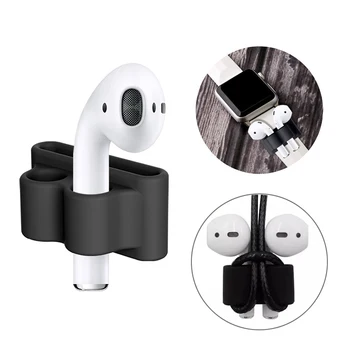 

Wireless Bluetooth Earphone Storage Protect Silicon Case Watch Case for Apple Airpods Fixed Holder Portable Anti-lost Cover