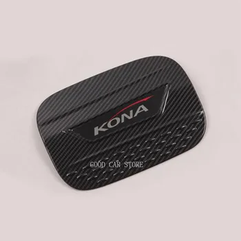 

car styling fit For Hyundai KONA 2018 2019 ABS Chrome Gas Tank Cover Fuel Cap Protector Sticker
