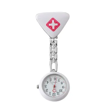 

Clip Nurse Doctor Pendant Pocket Quartz Red Cross Brooch Nurses Watch Fob Hanging Medical reloj de bolsillo drop shipping