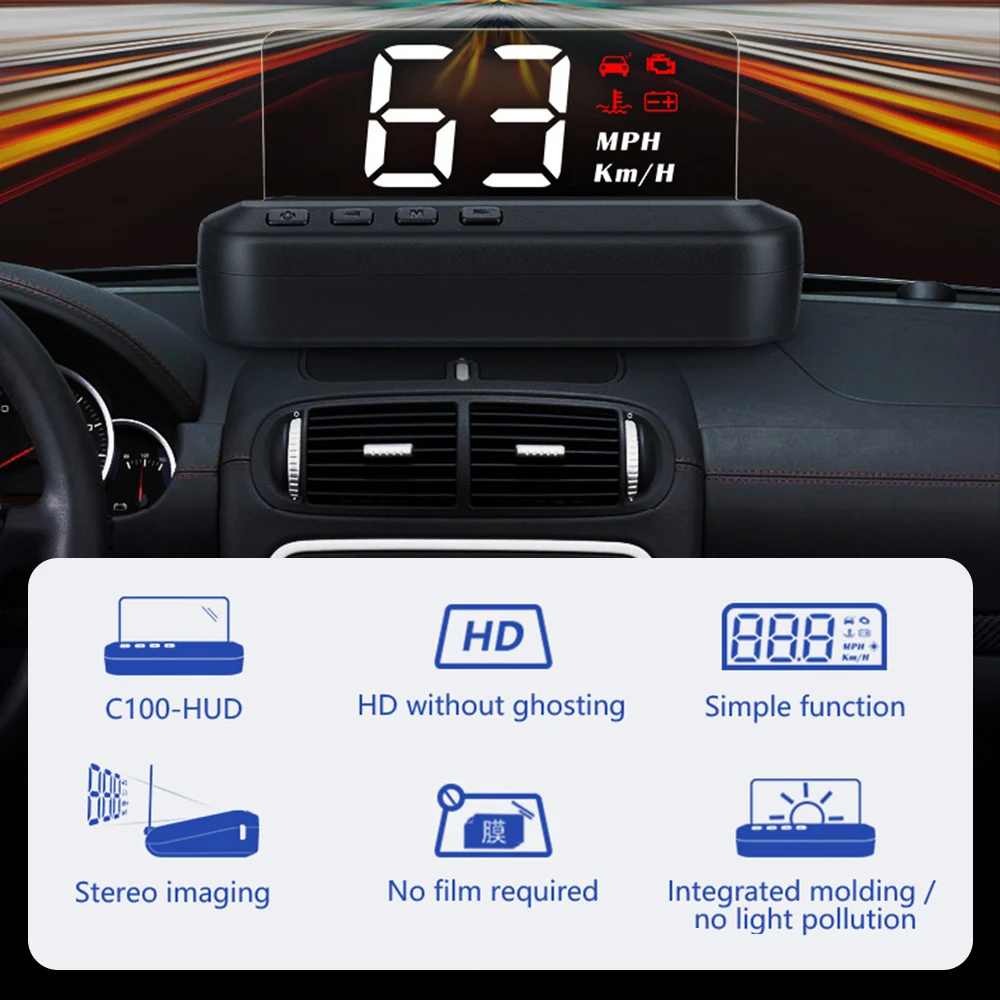 ڵ   HUD ڵ   ˶   ÷,   ý , C100-HUD OBD2 II EUOBD