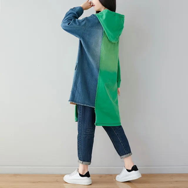 Baggy Patchwork Hooded Sweatshirt 6