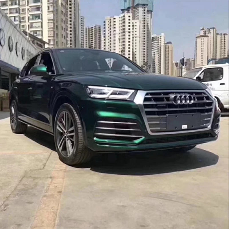 Gloss Dark Green Metallic Car Wrap Vinyl Film With Air Release Green Glossy Wrap Sticker For Vehicle Covering Size 1 52 20m Car Stickers Aliexpress