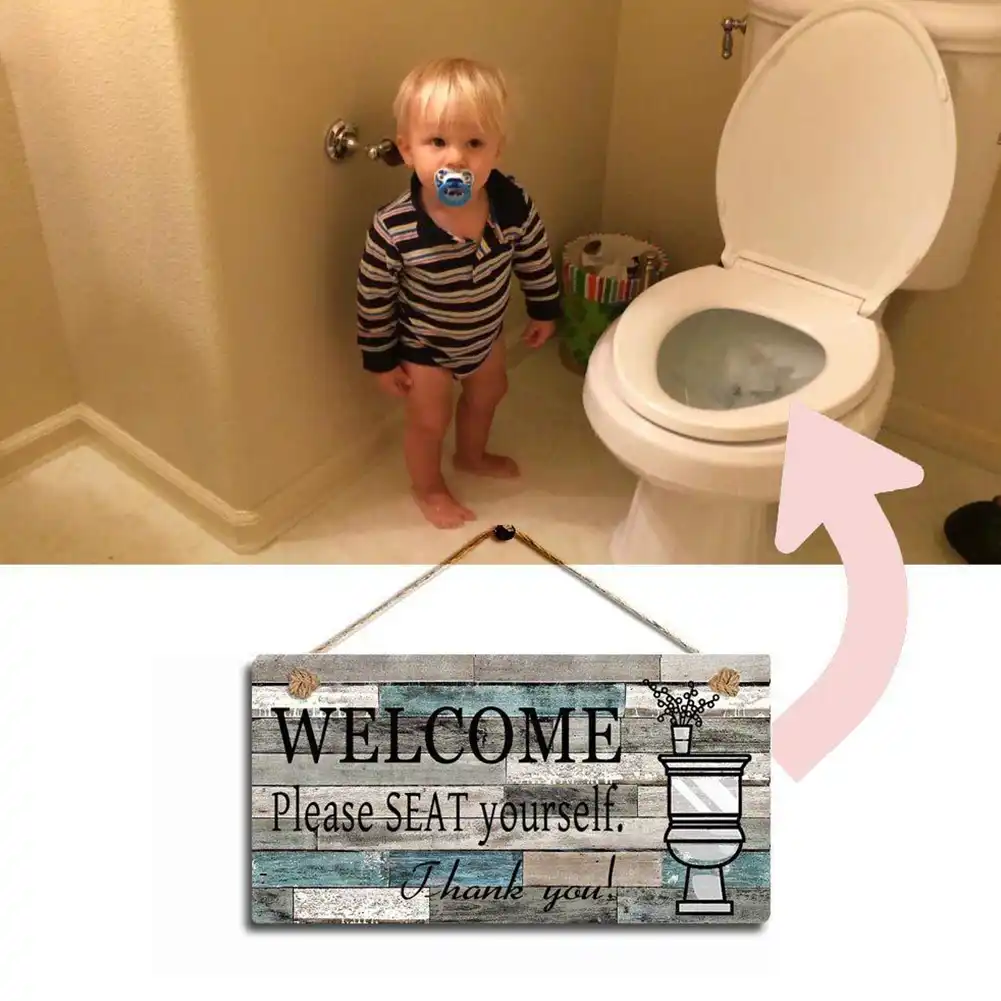 Signo De Bienvenida Pared Logo Vertical Colgante Decoracion Placa