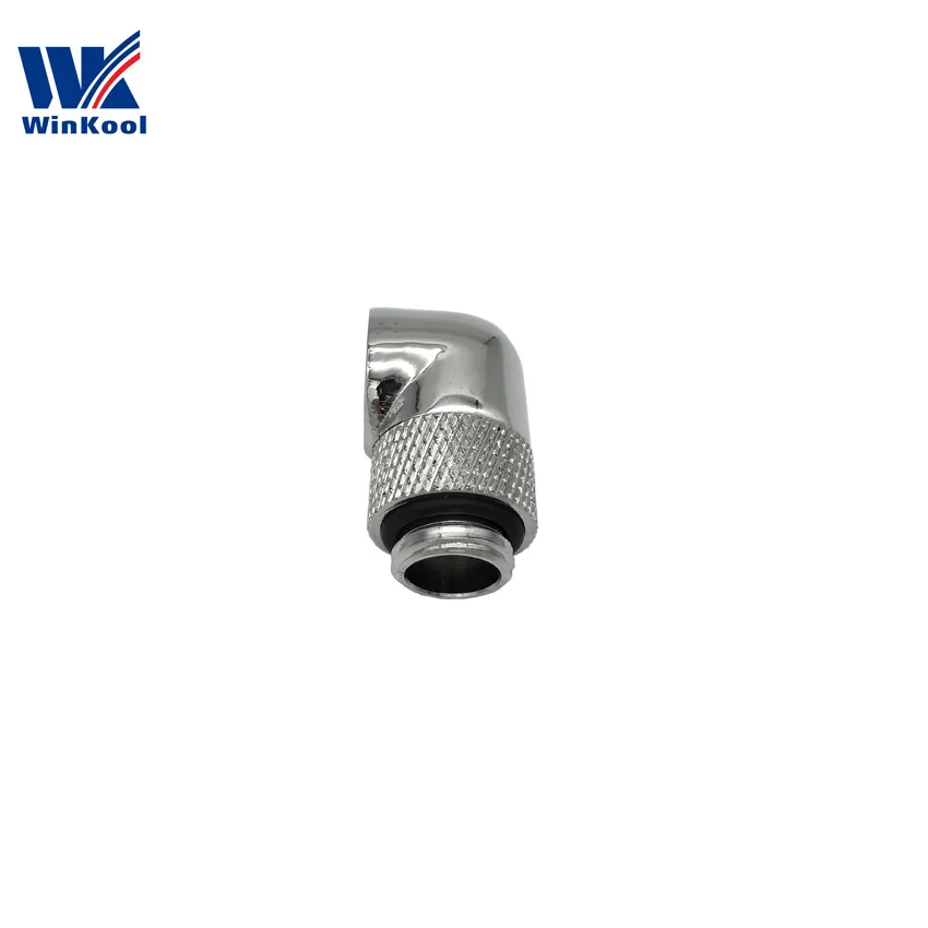 WinKool черный серебристый вращающийся коннектор 90 градусов адаптер G1/4''|fitting