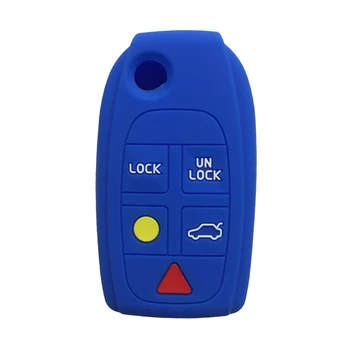 

Flip Key Cover Case Silicone Car Case Cover For Volvo S80 S60 D05 V70 XC70 XC90 5Button Case For Keychain Alarm Cute Key Cover