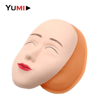 

5D Silicone Fake Tattoo Practice Training Head Face Skin Base Mannequin Doll For Permanent Lip Eyebrow Makeup Tattoo Accessory