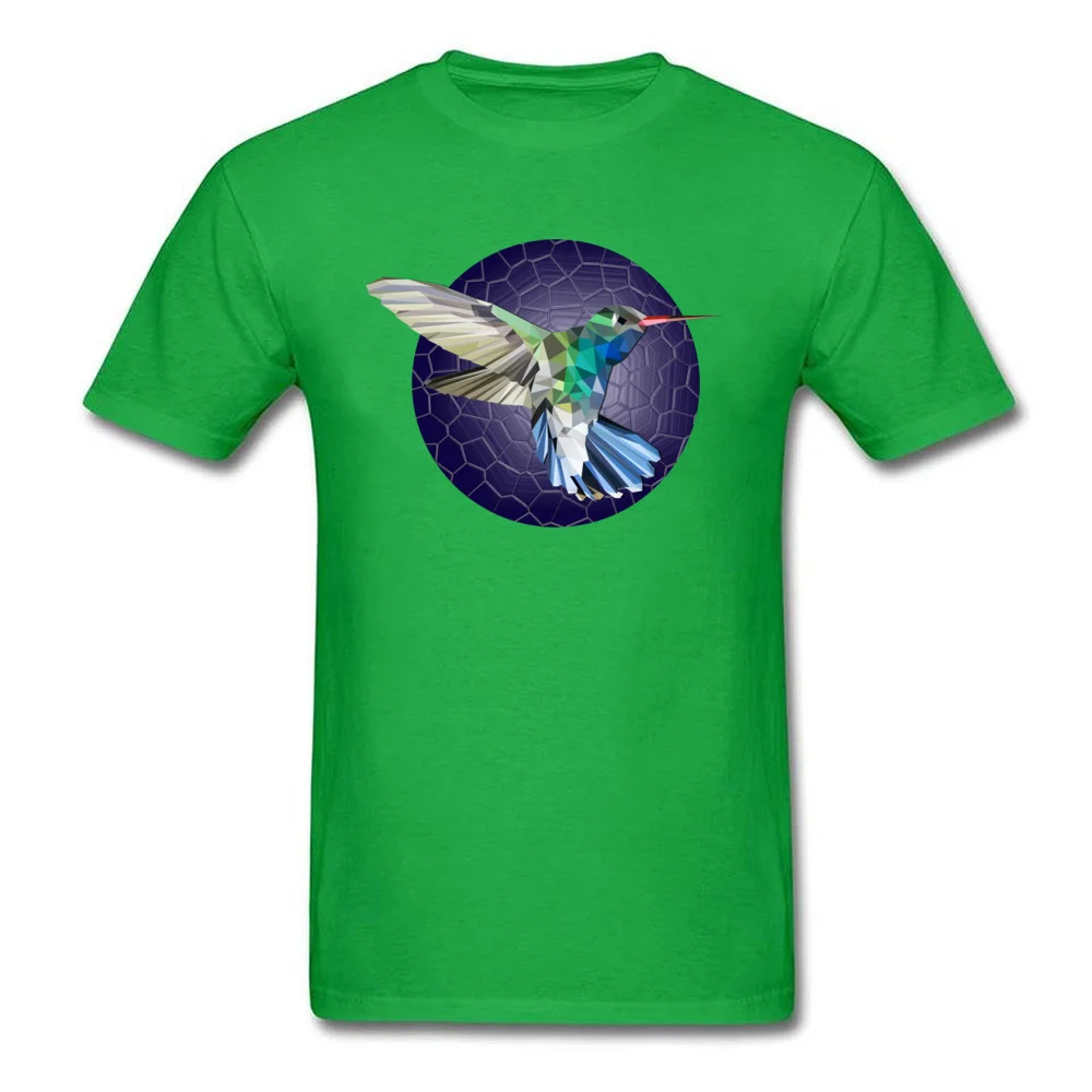 Hummingbirds night T-shirts Short Sleeve Design Funny Men Summer Tops & Tees Design Tops Shirt Round Collar Pure Cotton Hummingbirds night green