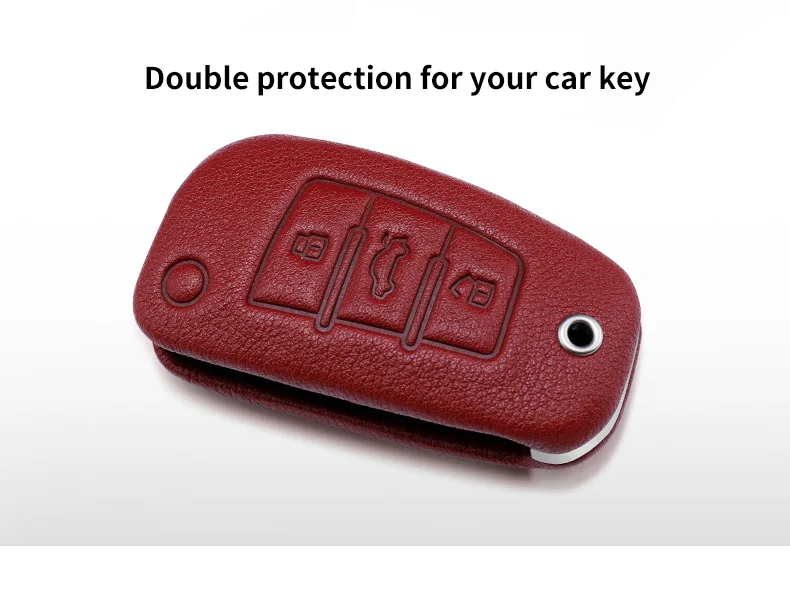 Leather Car Key Case Cover Shell Fob Bag For Audi A1 A3 A4 A6 8P 8V A4 B7 B6 B8 A5 A6 C5 C6 Q3 Q5 Q7 A7 A8 A4L Auto Accessories