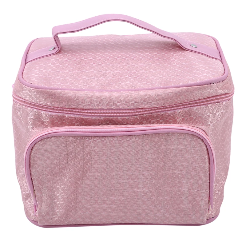 rhombus pink Женская косметичка, косметичка для макияжа, водонепроницаемая профессиональная косметичка, набор для мытья, несессер, органайзер для путешествий, косметичка - Цвет: rhombus pink