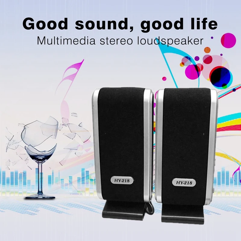 2 Pcs USB Computer Speakers Portable Speaker Stereo 3.5mm with Ear Jack for Desktop PC Laptop 2 Pcs USB Computer Speakers Portable Speaker Stereo 3.5mm with Ear Jack for Desktop PC Laptop