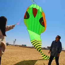 40 м змея kite3D кайт для детей audlts с длинными хвостами животных мягкие надувные воздушные змеи воздушный змей для шоу