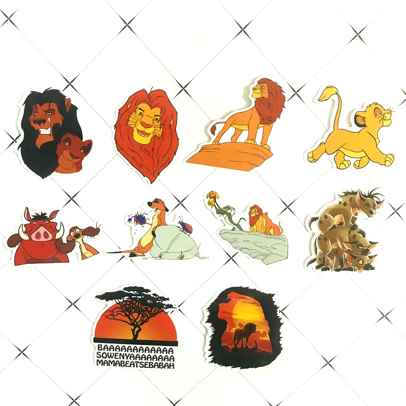 50 шт. лев Король Simba животные рисунки из мультфильма ПВХ водонепроницаемый стикер компьютерный скейтборд мотоцикл багаж наклейка на холодильник