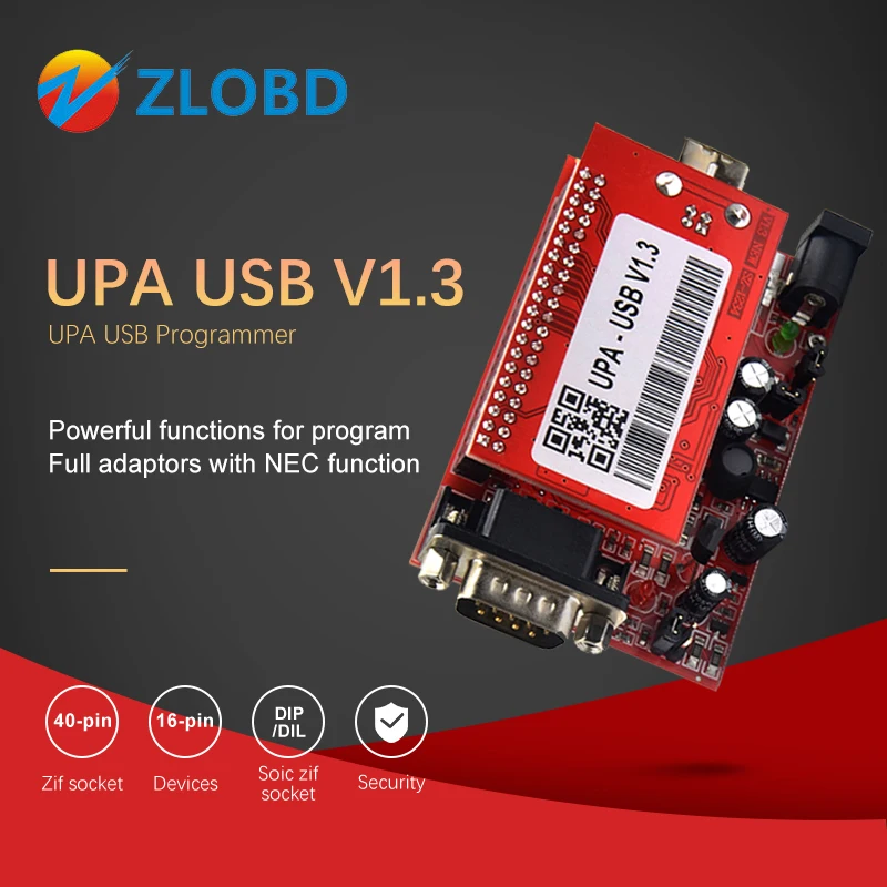 UPA Usb с адаптером 1,3 eeprom программист ECU диагностический инструмент UPA-USB программатор ECU UPA USB V1.3 с полным адаптером UPA - изображение