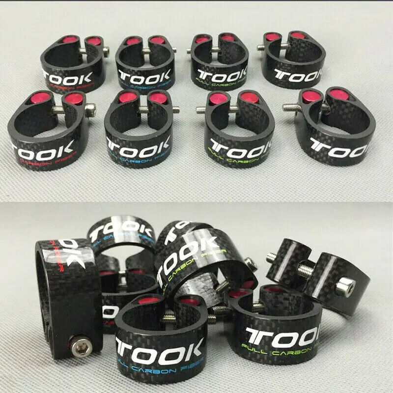 Mountain Bike Seat Clamps Carbon Fiber Seatpost Clamp road MTB Bike Aluminium SeatClamp Bicycle Accessories