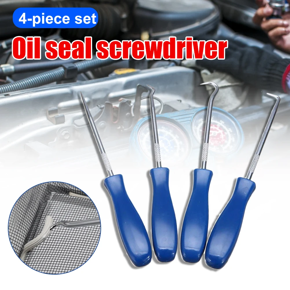 4Pcs 135mm Car Auto Vehicle Oil Seal Screwdrivers Set O-Ring Gasket Puller Remover Pick Hooks Tools Wholesale |