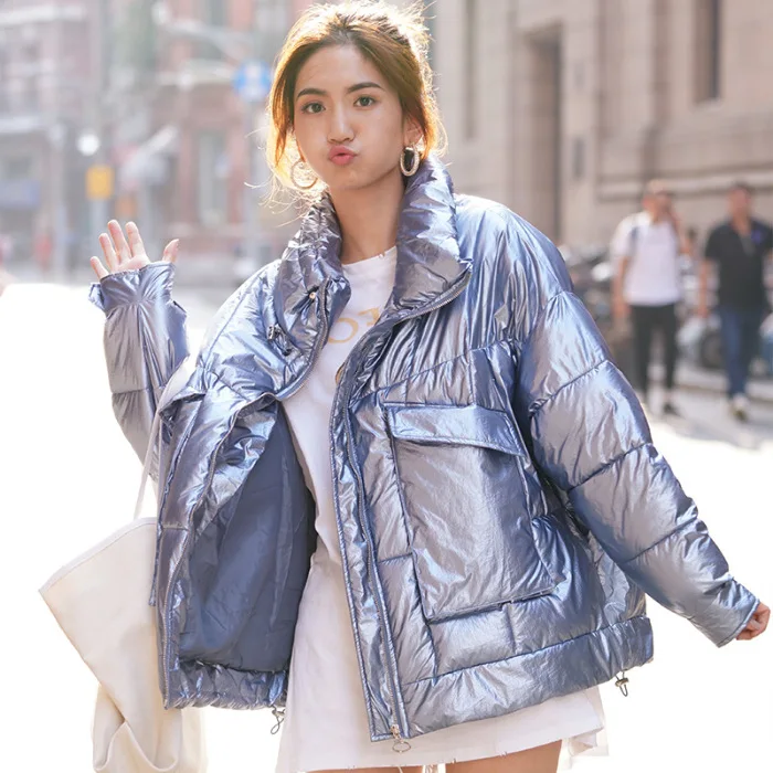 

2019 New Style down Jacket Women's Korean-style Short Fashion Loose INS Cotton-padded Clothes Trend Coat Oversize Bread