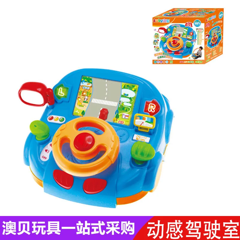 

Auby 463428 Dynamic Driving Cab Baby Steering Wheel Simulation Driving Early Education Toy