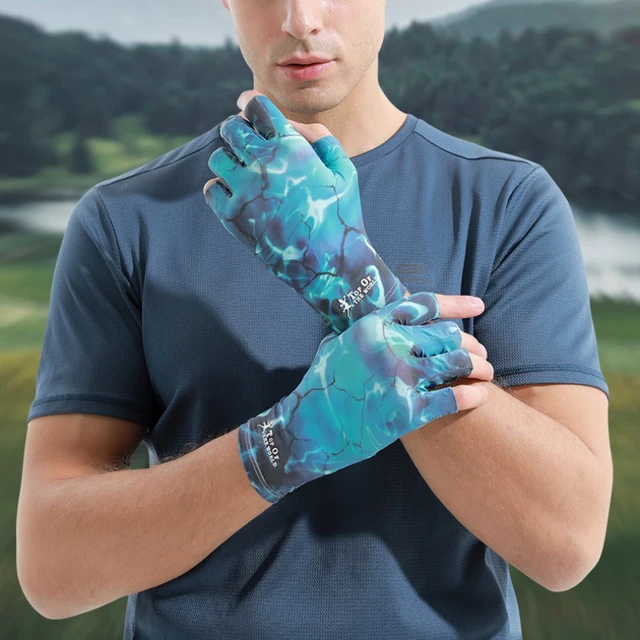 Outdoor Fishing Gloves UV Protection Kayaking Rowing Fingerless Half Finger  Gloves Breathable For Men Women
