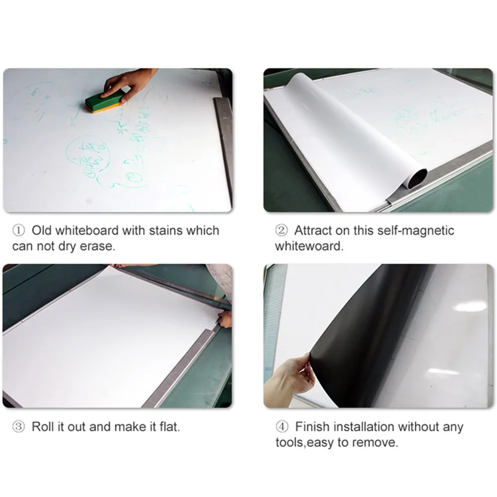 Магнитная доска настенная наклейка Офисная стираемая для письма работа