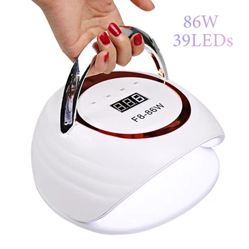 

Newest 86W Nail gel curing lamp with LCD Display UV LED Nail Lamp for Manicure with Smart Sensor nail supplies for professionals